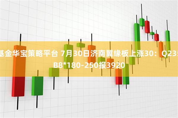 基金华宝策略平台 7月30日济南翼缘板上涨30：Q235B8*180-250报3920